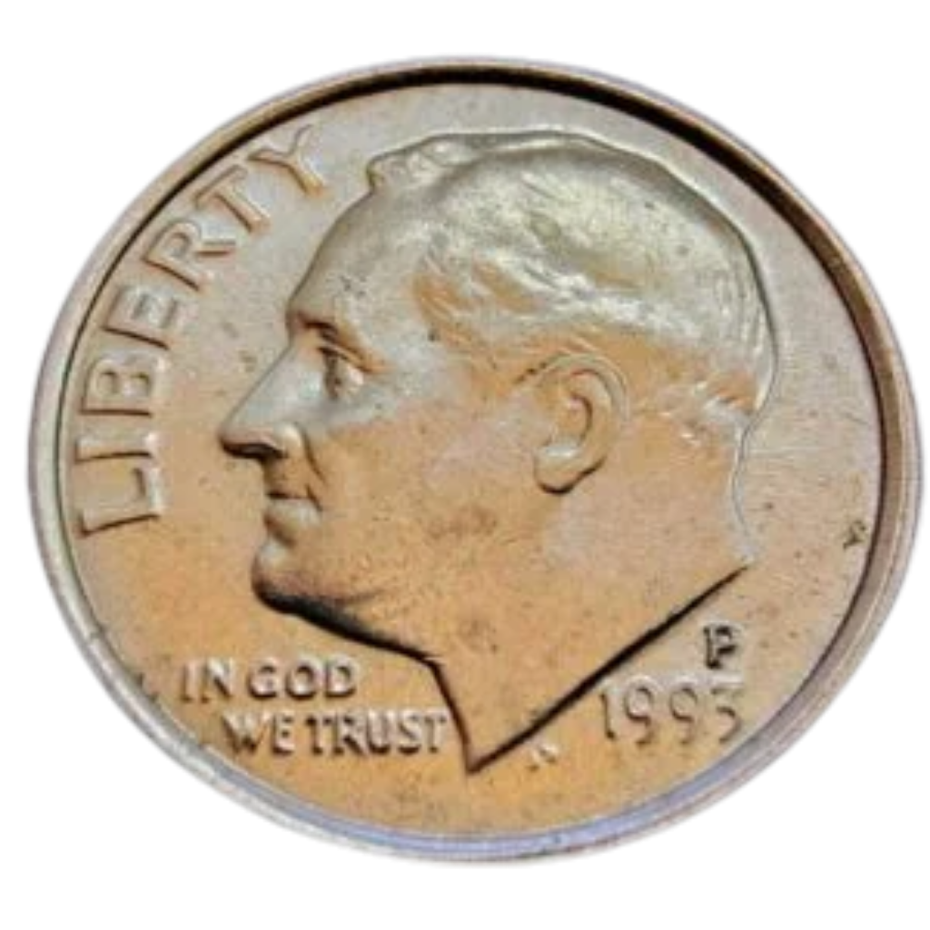 Moeda 1 Dime 1993 letra P - EUA