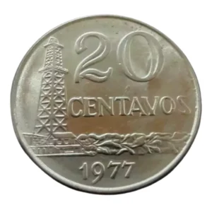 Moeda 20 Centavos 1977 Brasil - MBC