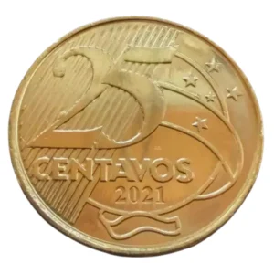 Moeda 25 Centavos 2021 Brasil - FC