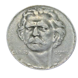 Moeda 300 Réis 1937 Carlos Gomes Brasil - MBC