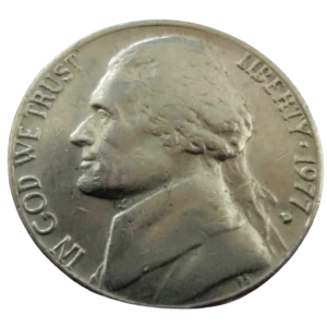 Moeda 5 Cents 1977 Letra D - EUA