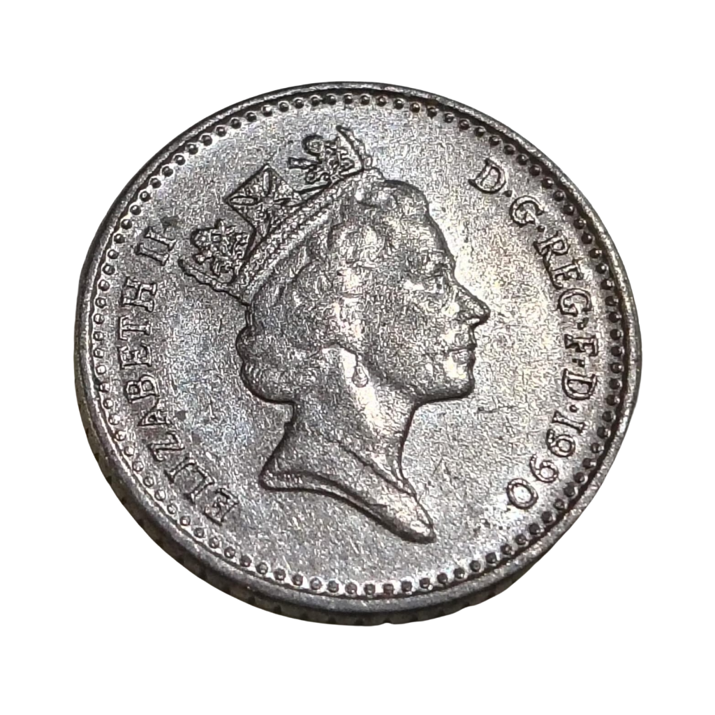 Moeda 5 Pence 1990 - Reino Unido - Imagem 2