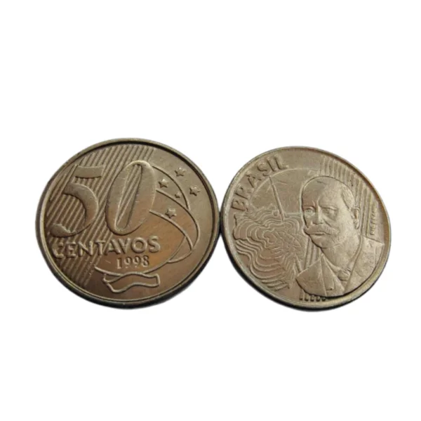 Moeda de 50 Centavos 1998 Flor de Cunho - Imagem 4
