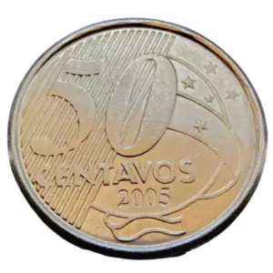 Moeda 50 Centavos 2005 Brasil - MBC
