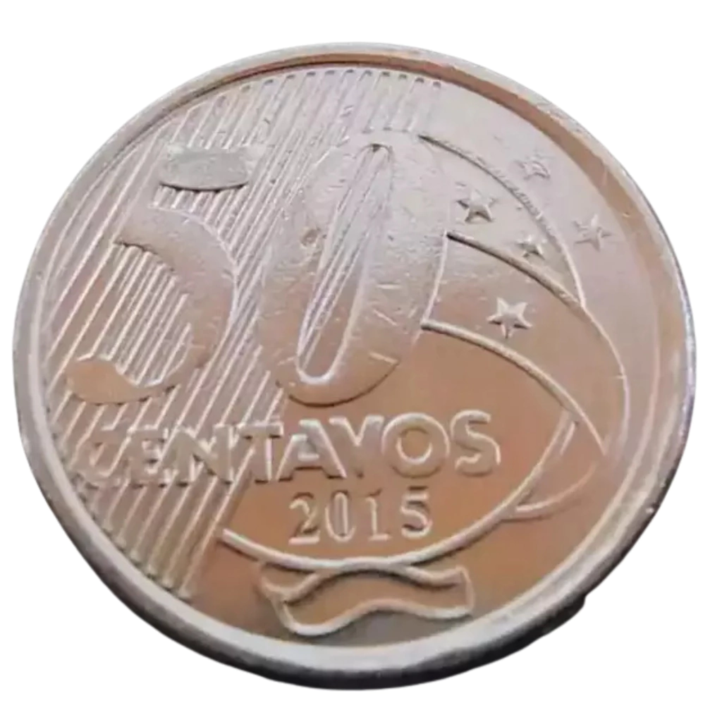Moeda 50 Centavos 2015 Brasil - MBC