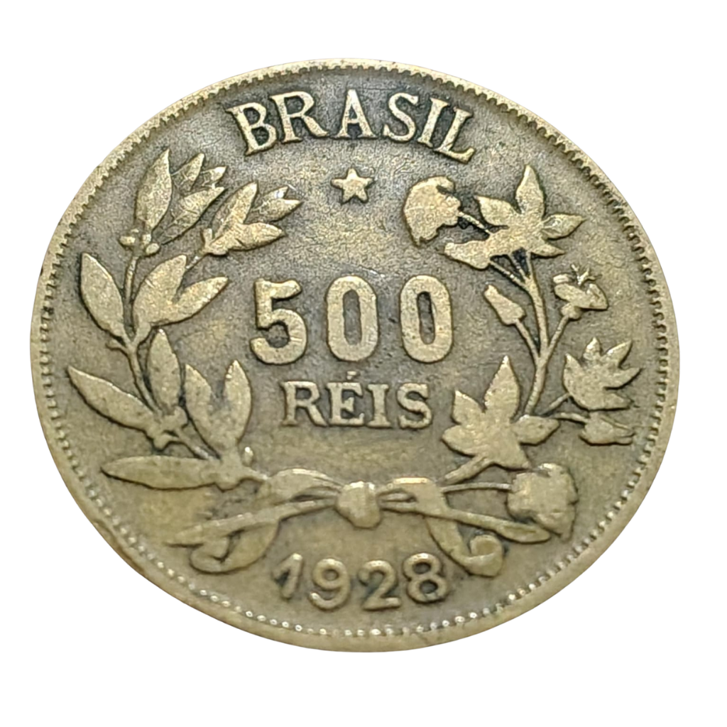 Moeda 500 Réis 1928 Abundância Brasil - MBC