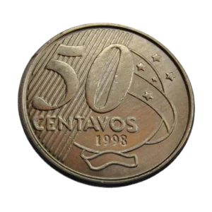 Moeda de 50 Centavos 1998 Flor de Cunho