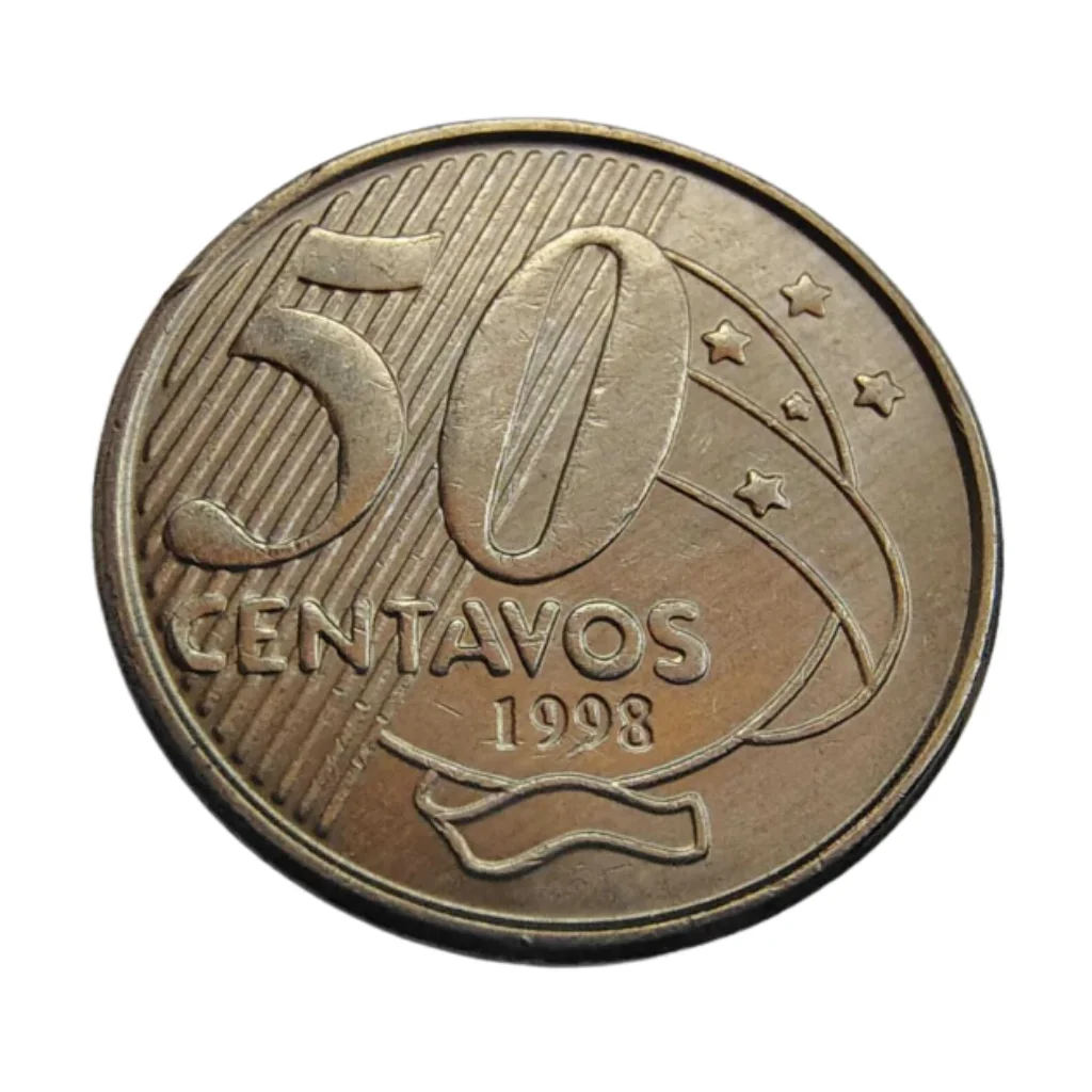 Moeda de 50 Centavos 1998 Flor de Cunho