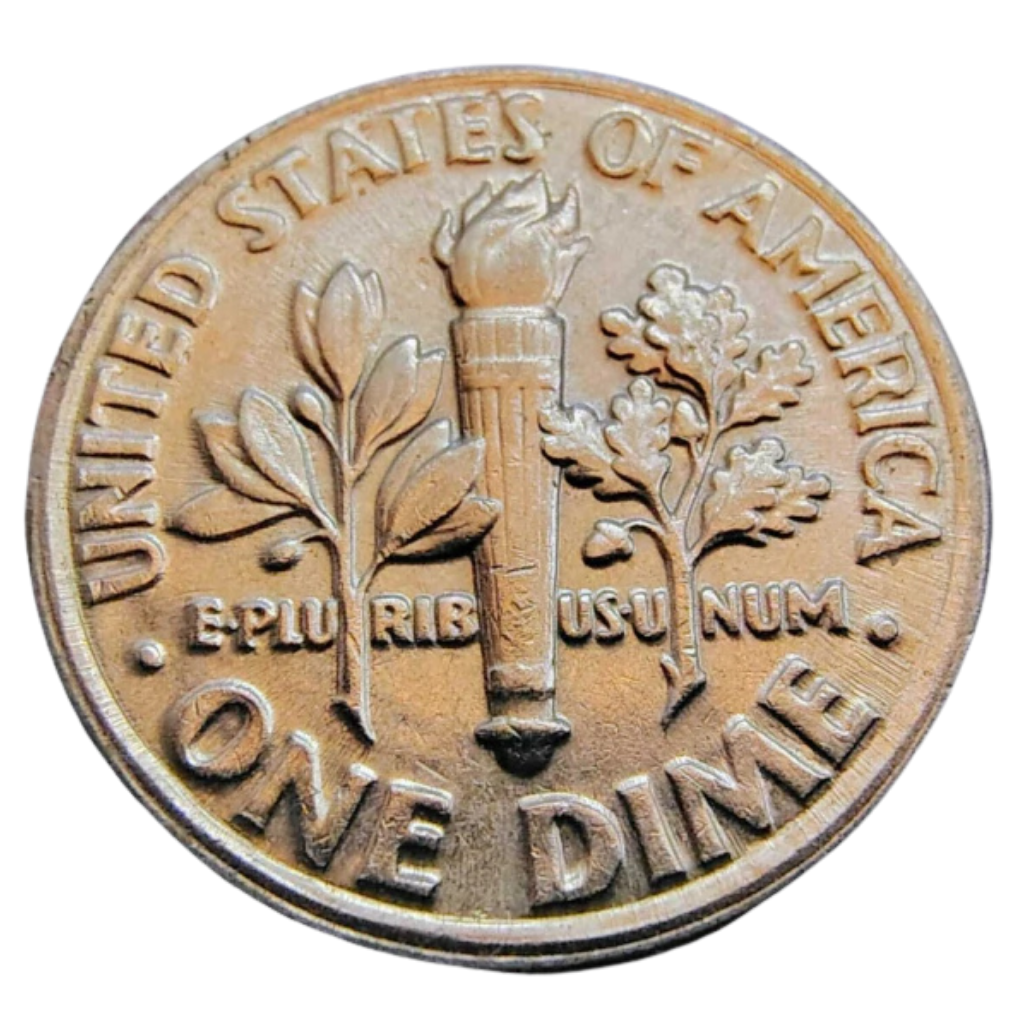 Moeda 1 Dime 1988 letra D - EUA - Imagem 2