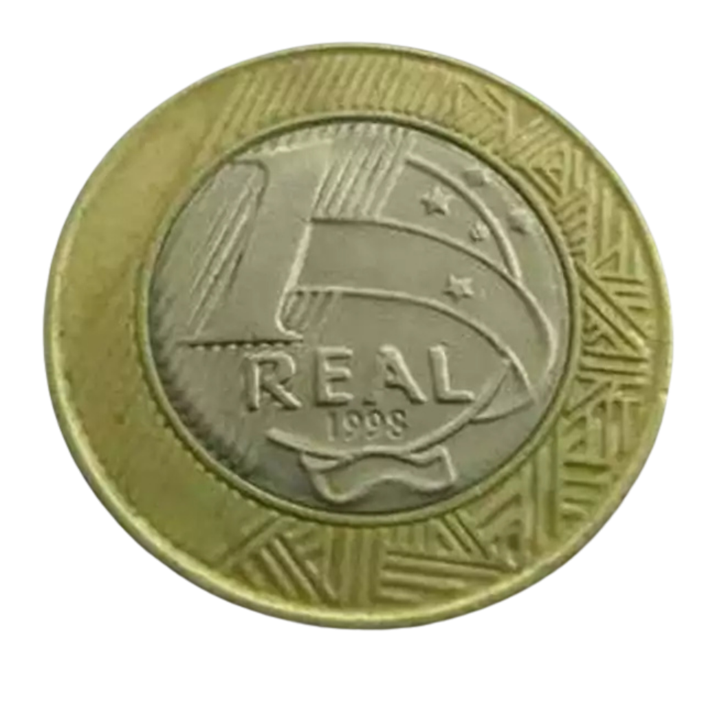Moeda 1 Real 1998 Brasil – MBC - Imagem 4