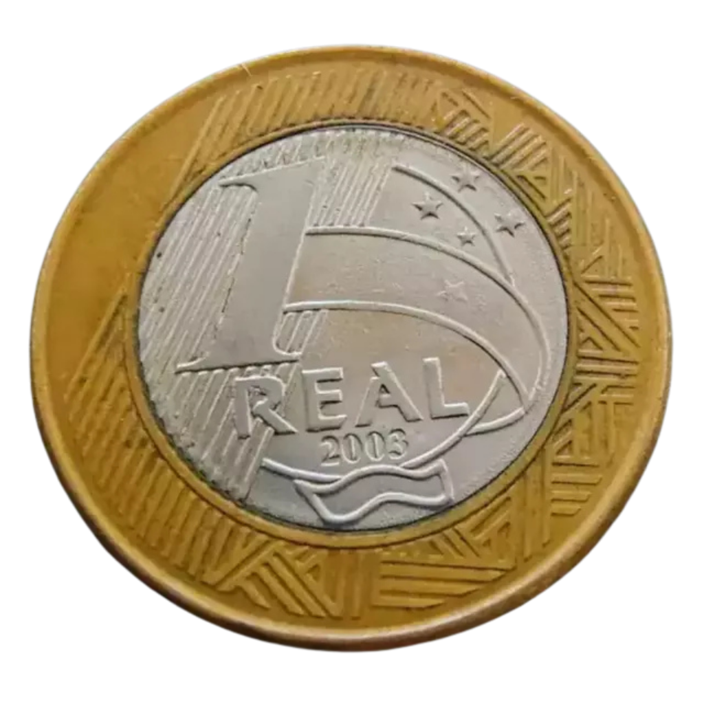 Moeda 1 Real 2003 Brasil – MBC - Imagem 4