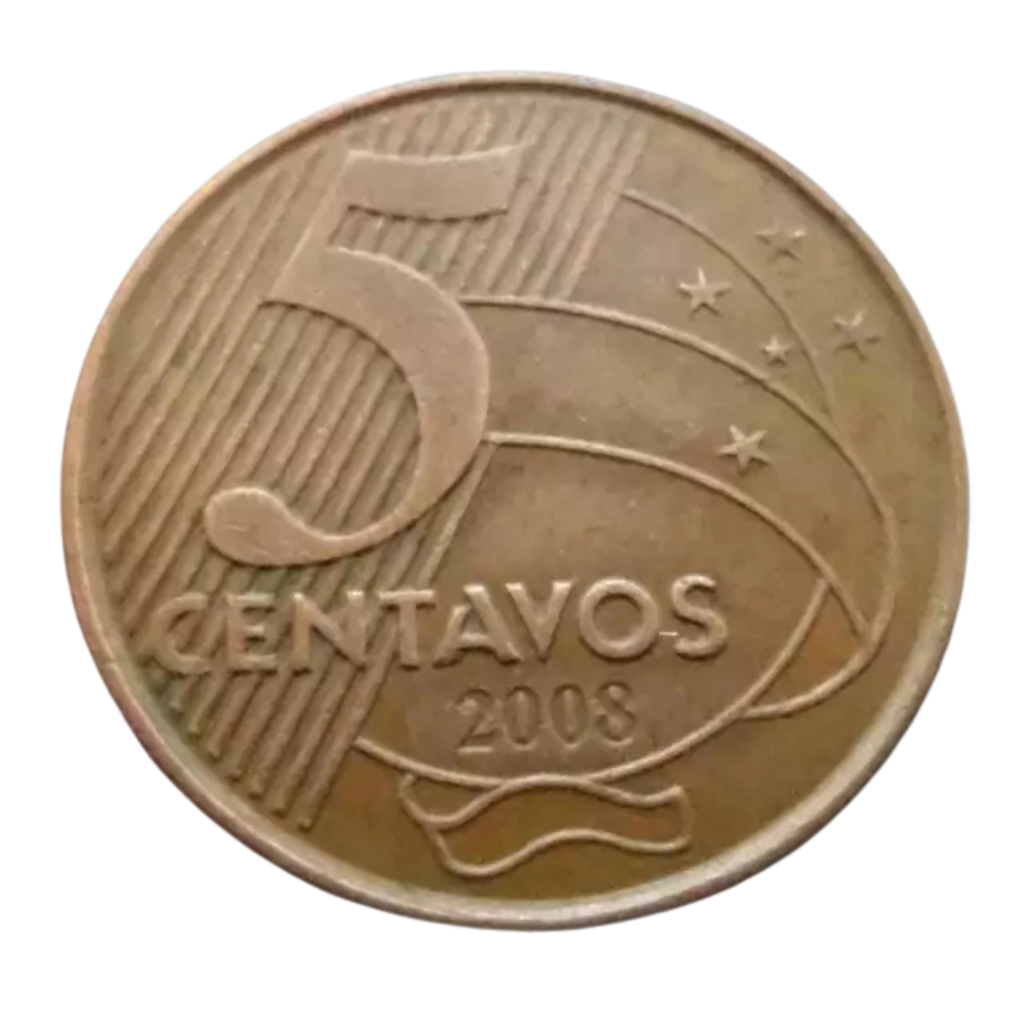 Moeda 5 Centavos 2008 Brasil - MBC