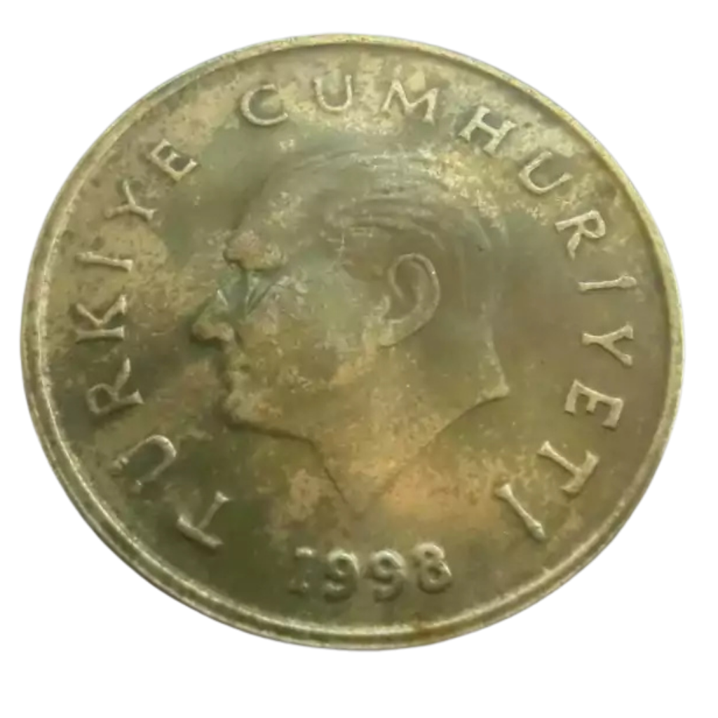 Moeda 50.000 Liras 1998 - Turquia - Imagem 2