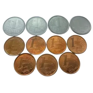 Set de Moedas de 1 Centavo 1ª e 2ª famílias Brasil
