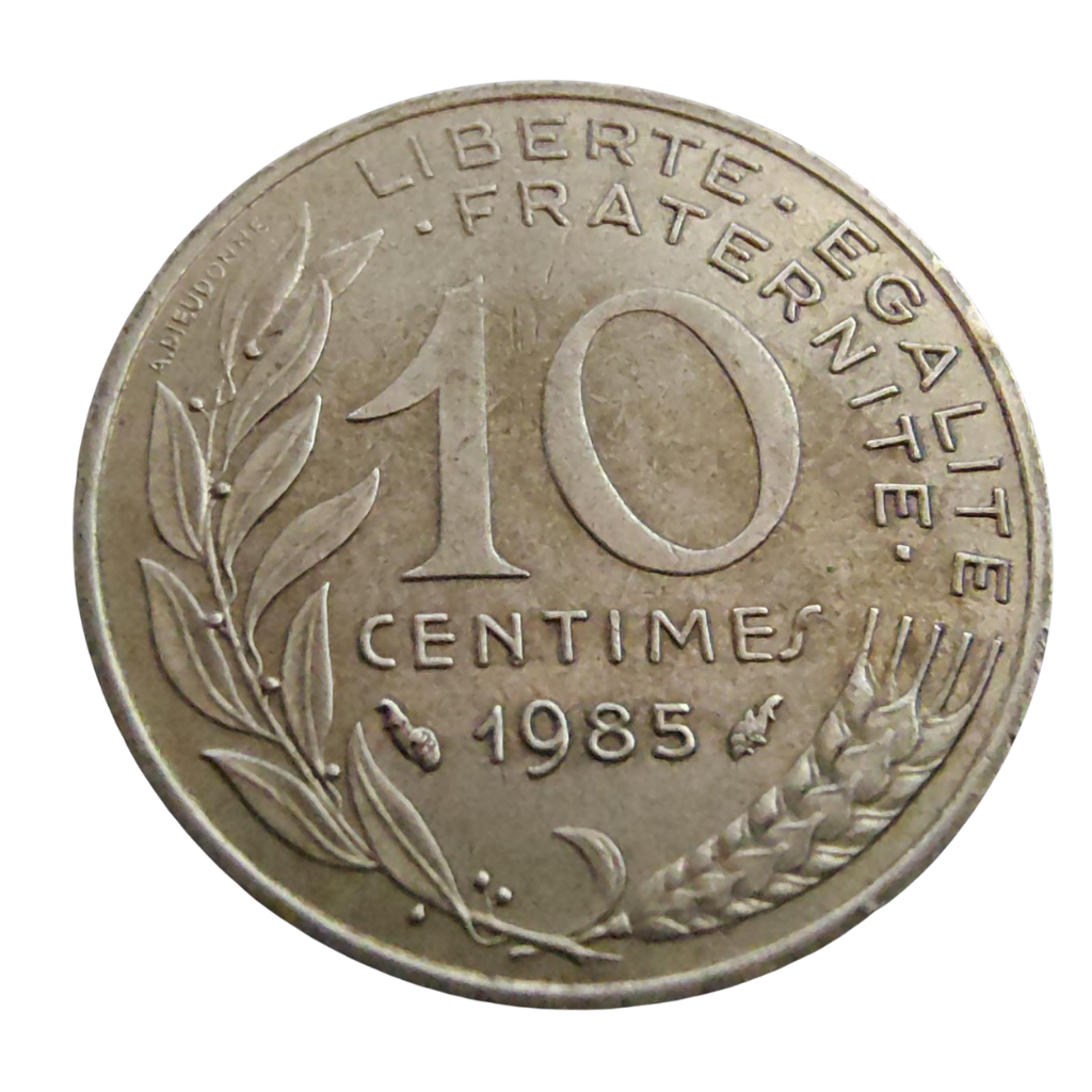 Moeda 10 Cêntimes 1985 França