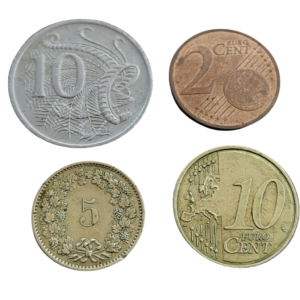 Set com 4 moedas L 107