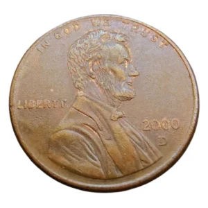 Moeda 1 Cent 2000 letra D - EUA