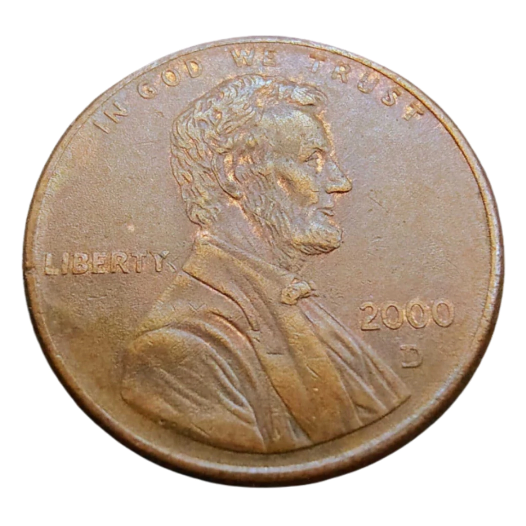 Moeda 1 Cent 2000 letra D - EUA