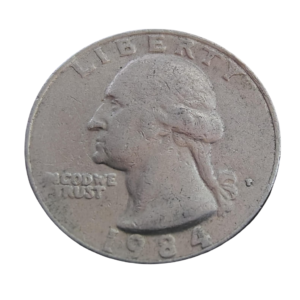 Moeda Quarter Dólar 1984 Letra P - EUA