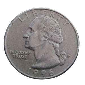 Moeda Quarter Dólar 1996 Letra P - EUA
