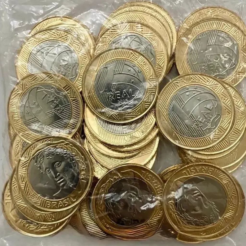 Sachê de Moedas de 1 Real 2025 Efígie