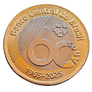 Moeda 1 Real 2025 Comemorativa BC 60 anos - FC