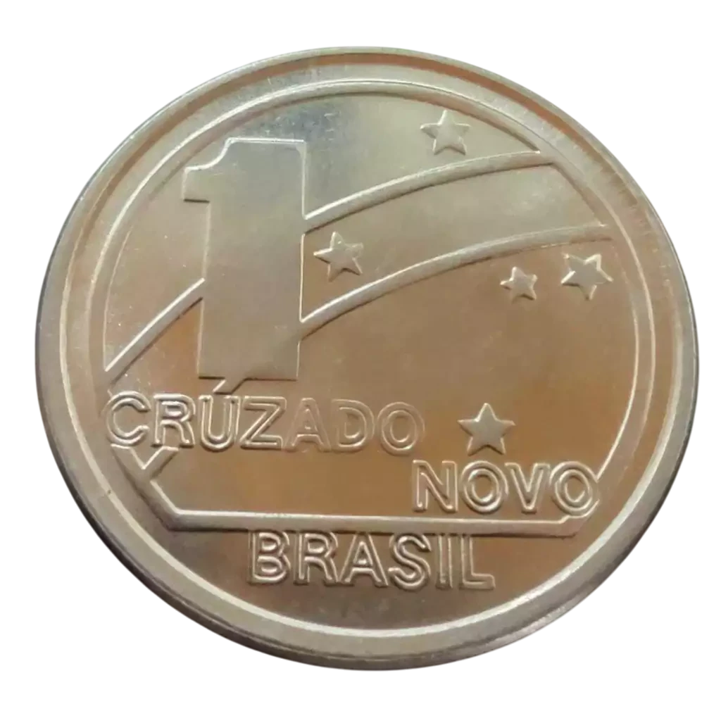 Moeda 1 Cruzado novo 1989 - Centenário da República
