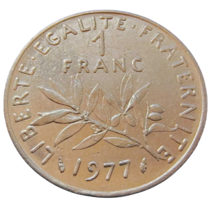 Moeda 1 Franco 1977 - França