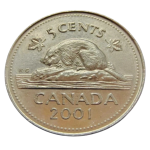 Moeda 5 Cêntimos 2001 - Canadá