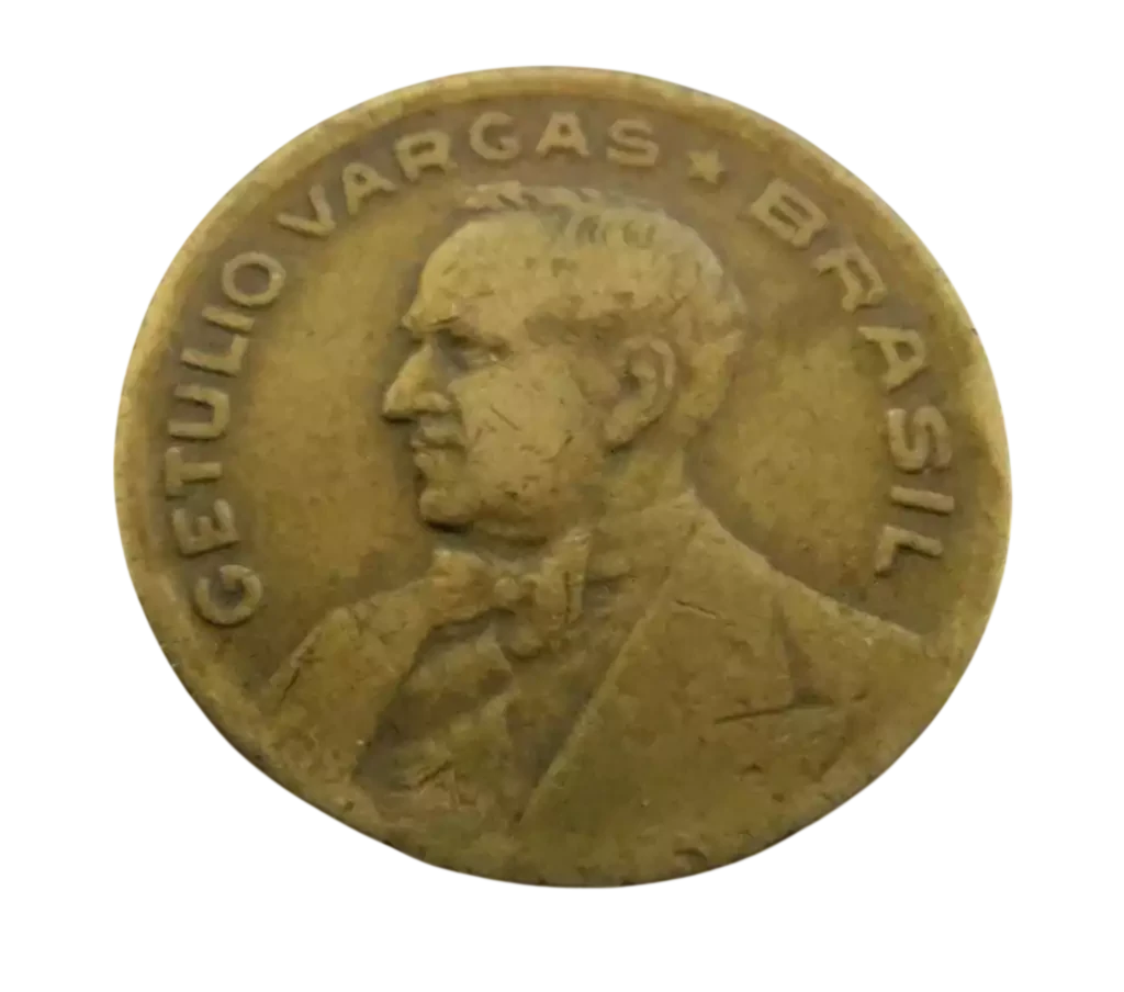 Moeda 20 Centavos 1945 Getúlio Vargas Brasil - MBC - Imagem 2