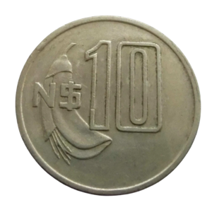 Moeda 10 Pesos Novos 1981 - Uruguai
