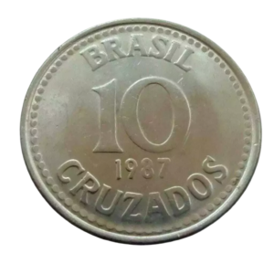 Moeda 10 Cruzados Brasil 1987