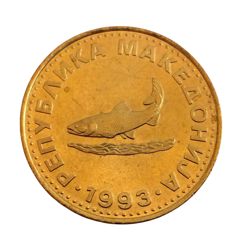 Moeda 2 Dinares 1993 Macedônia - FC