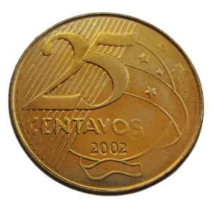 Moeda de 25 Centavos 2002 Brasil - FC