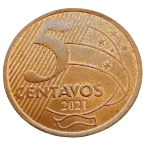 Moeda 5 Centavos Brasil 2021