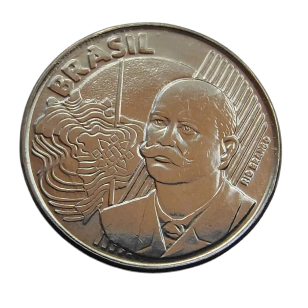 Moeda 50 Centavos 2002 Brasil - Flor de Cunho - Imagem 2