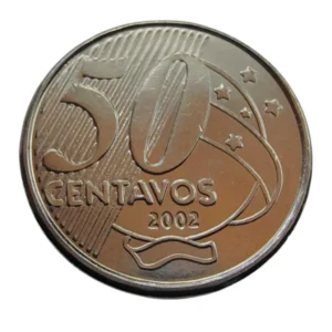 Moeda 50 Centavos 2002 Brasil - Flor de Cunho