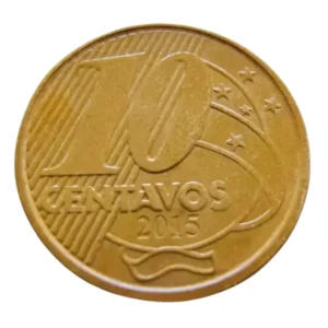 Moeda 10 Centavos 2015 Brasil
