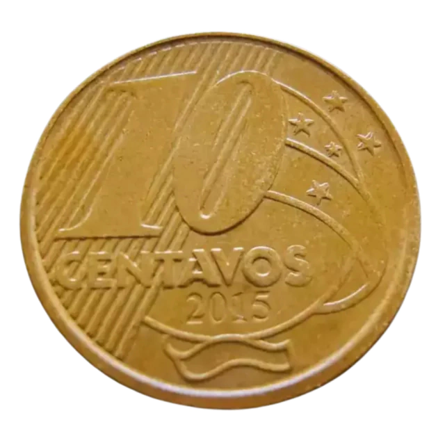Moeda 10 Centavos 2015 Brasil