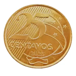 Moeda 25 Centavos Brasil 2023