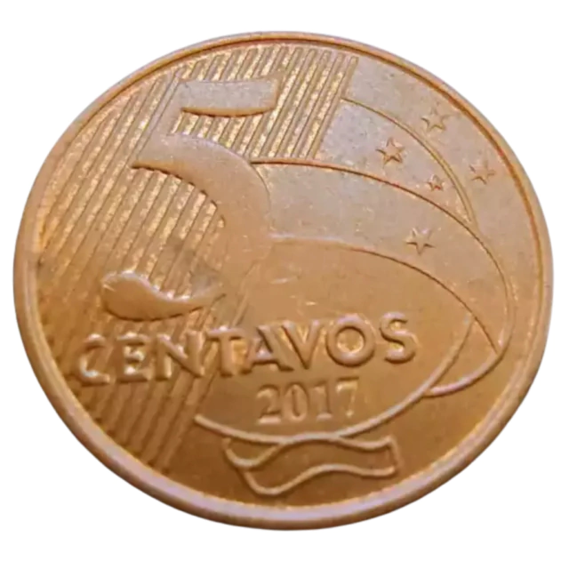 Moeda 5 Centavos Brasil 2017