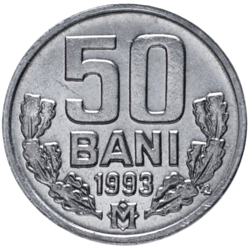 Moeda 50 Bani 1993 Moldávia - FC - Imagem 2