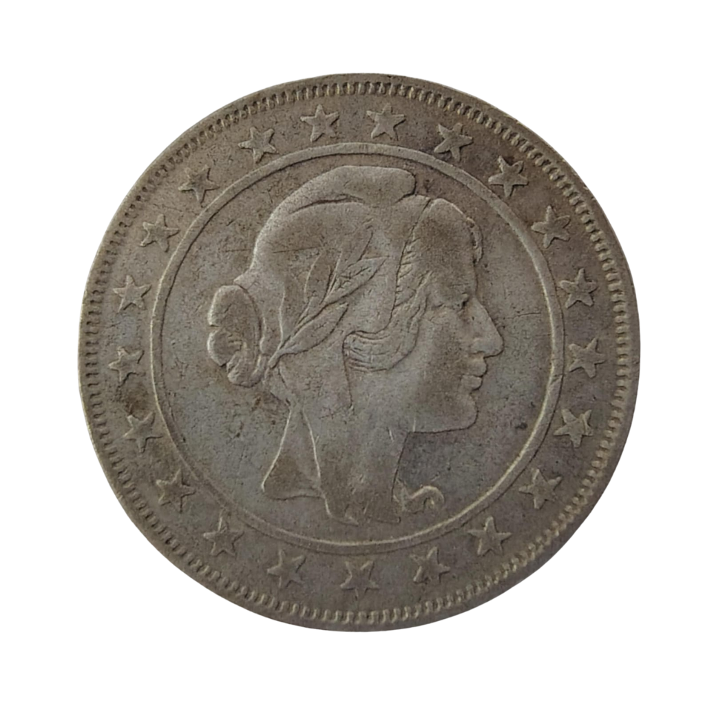 Moeda 2000 Réis Brasil 1926 Mocinha - Prata - Imagem 2
