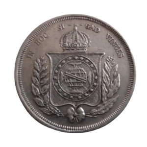 Moeda 500 Réis Brasil 1860 Prata - Império
