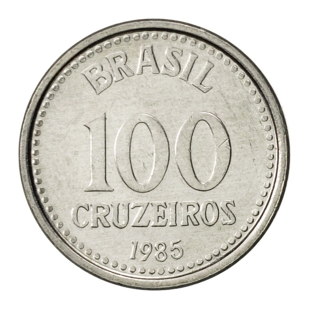 Moeda 100 Cruzeiros 1985 Brasil - SOB