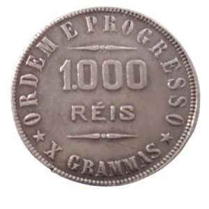 Moeda 1000 Réis Brasil 1911 - Prata