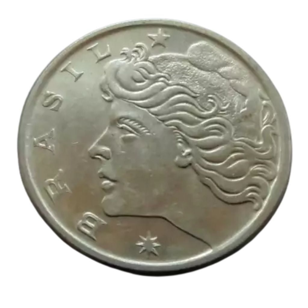Moeda 20 Centavos 1975 Brasil - MBC - Imagem 2