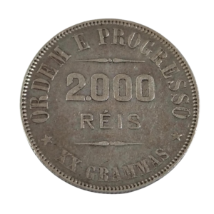 Moeda 2000 Réis Brasil 1911 – Prata