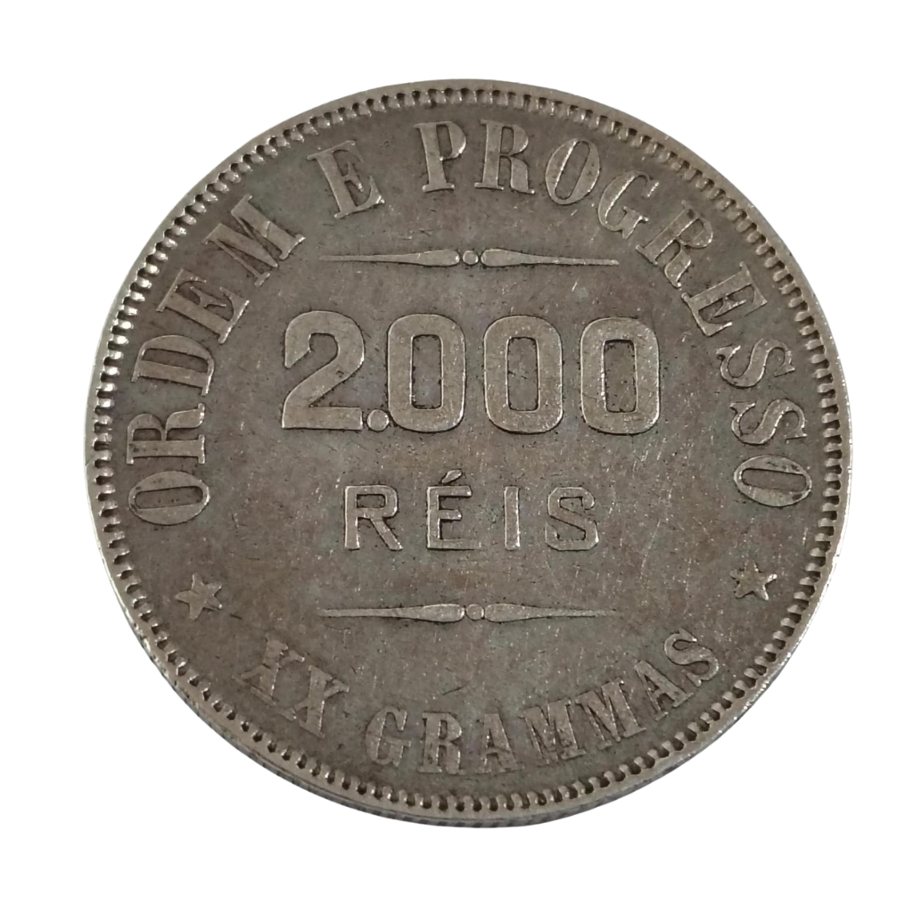 Moeda 2000 Réis Brasil 1911 – Prata